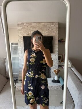 Urban Outfitters Navy Floral Mini Dress